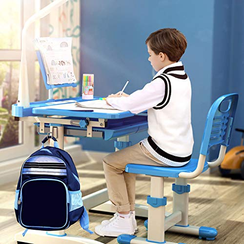 Image of Q /S Children Study Desk, Kid Desk, Boy And Girl Homework Desk And Chair Set Light Combined Study Table Can Be Raised And Lowered(Table: 70 x 51cm)