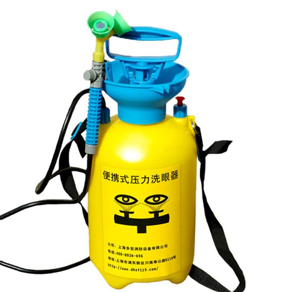 BBGS Portatile Lavaocchi di Emergenza, 5L Plastica Antisettico Dispositivo Lavaggio Occhi per Magazzino del Laboratorio