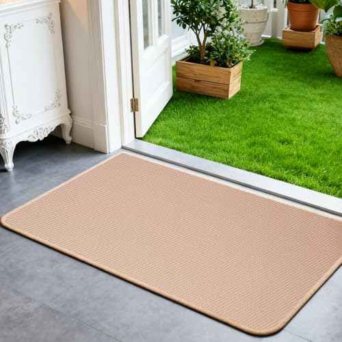 LURICO 44 x 75 cm Paillasson Interieur Entree, Tapis de Cuisine Antidérapants et Absorbant Lavable Tapis de Porte Door Mat d'Entrée Idéal pour Cuisine,...