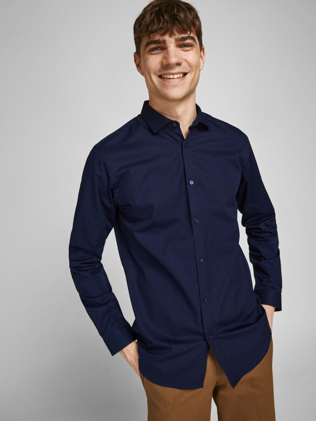 JACK & JONES Koszula Mężczyźni Jprblacardiff koszulka L/S Noos