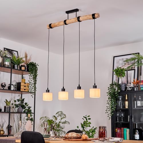 Suspension Bassagoda Écru et Noir : l'esprit chaleureux du salon