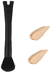 Pincel de maquiagem de nariz, pincel de contorno de nariz, em forma de U, pincel de escultura de nariz de ponta dupla, preciso 2 em 1, pincel de maquiagem inchado para blush, destaque, contorno fácil