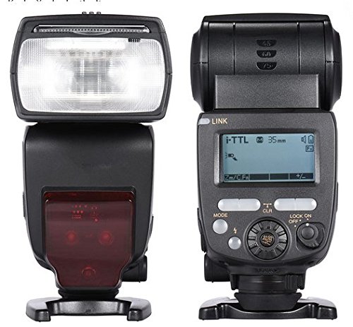 Gamma di zoom: Auto, 20,24,28,35,50,70,85,105,135,200 mm; angolo di rotazione verticale: -7 – 90 ¡ã Angolo di rotazione orizzontale: 0 – 360 gradi; alimentazione: 4 * AA (non incluse); tempi di illuminazione: 100 – 1500 volte; tempo di ricarica: circa 2 secondi; temperatura di colore: 5600 K; tempo di flash: 1/200s-1/20000s; controllo flash: 8 livelli di controllo di uscita (1/128 – 1/1), per un totale di 29 livelli di fine tuning; interfaccia esterna: alimentatore esterno, porta PC, Hot Shoe; Trigger Wireless distanza: 100 m;