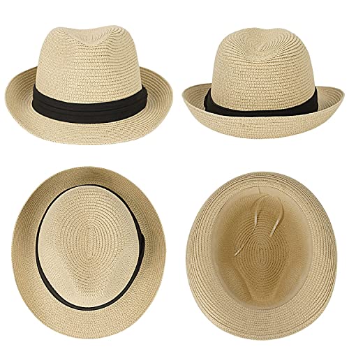 Hcimooy Cappello di Paglia a Tesa Corta da Donna