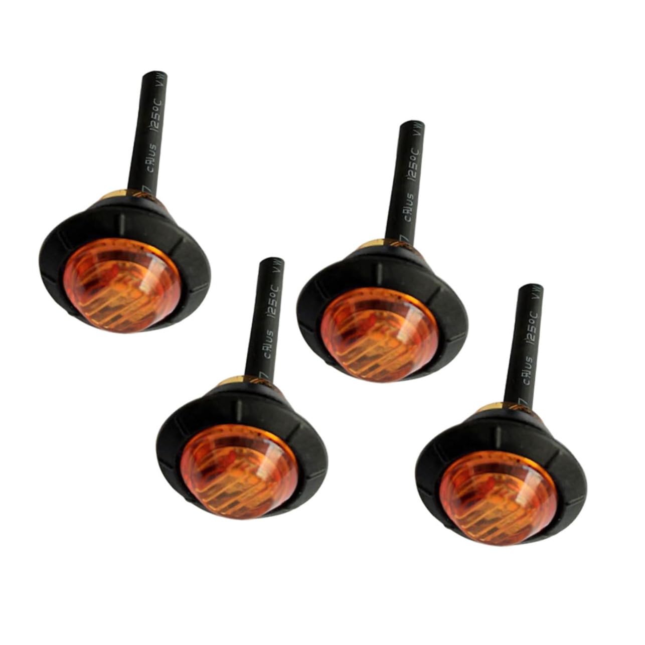 PartyKindom 20pezzi Luci Laterali LED Rotonde Luci di Posizione Laterali Indicatori di Direzione per Camion Rimorchio Giallo Alta Luminosità Basso Consumo Energetico Facile Installazione