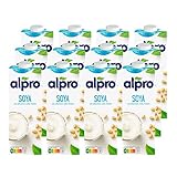 Alpro Sojadrink Original mit Calcium Natur Pflanzlicher Drink Vegan 12x1L