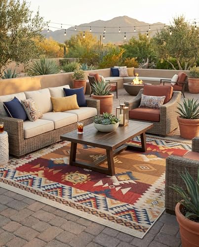 Tapete cuadrado Rugs.com 10 pies rojo medio miniatura 1