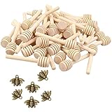 Material de madera de alta calidad: nuestro recipiente de miel de madera está hecho de madera 100% natural de grado alimenticio, que no es pegamento, no te preocupes por dañar tu salud. Y es duradero de usar y fácil de limpiar.
