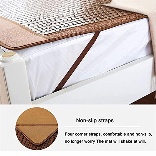 Estera de cama de bambú carbonizado lisa y transpirable de verano de 1.2X1.9M 7
