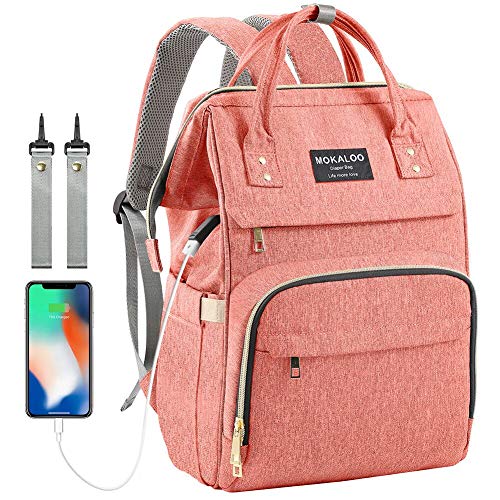 Diaper Bag Backpack, Mokaloo Large Baby Bag, Multi-functional Travel Back Pack, Waterproof Maternity