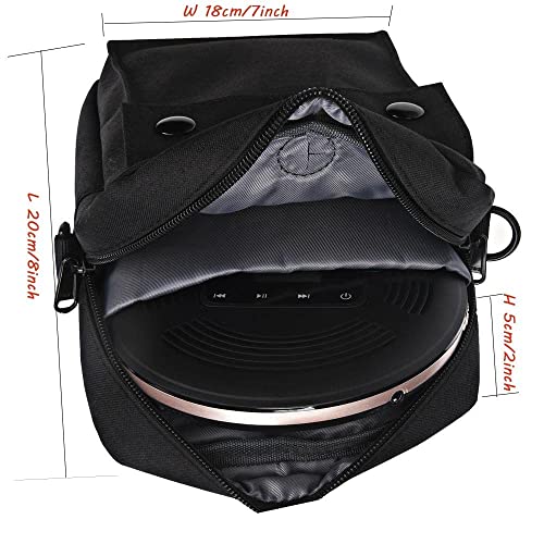 Portable Cd Player Bag, Waterproof Dvd Drive Canvas Case Walkman Handbag Shoulder Bag With Strap Compatible For Hott/Chenfec/Gueray/Naviskauto/Jinhoo/Jensen/Monodeal More Most Cd/Dvd Players #TOP1
