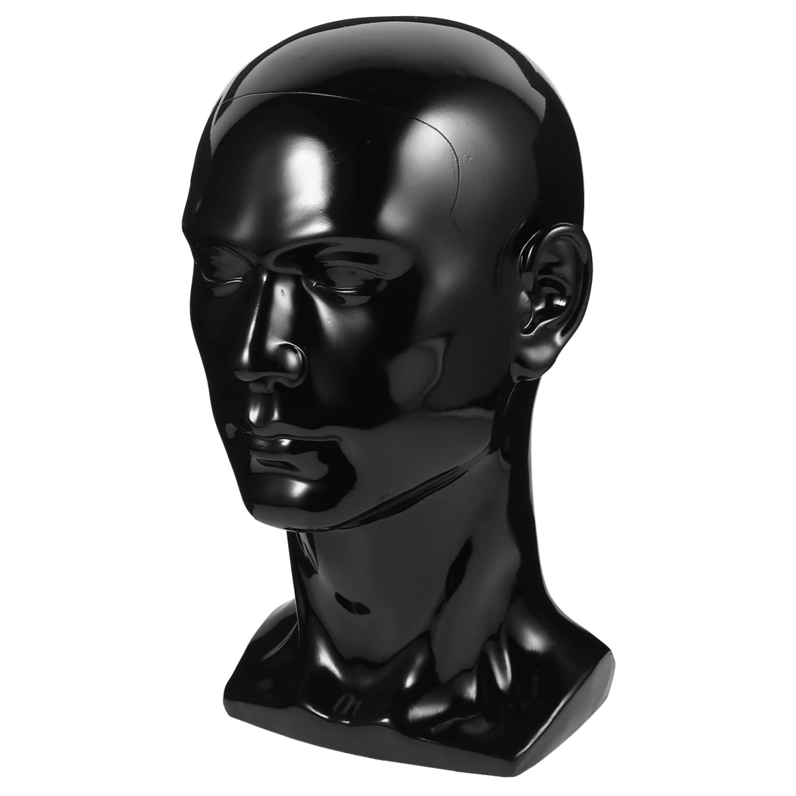 SHERCHPRY PVC Mannequin Male Head Display Stand for Hats Wigs Glasses Head Circumference for Salon and Home Use Chic Decorative Model for Hair Accessories