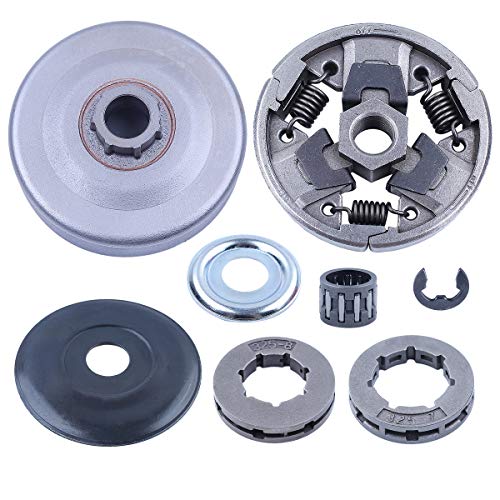Adefol Clutch Drum Rim Sprocket Kit for Stihl 026 MS260 024 MS240 Chainsaw 325-7 325-8 Replace Parts 112 1160 2051
