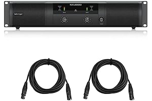Behringer NX3000 3000W Ultra-Lightweight Power Amp w/ 15' XLR Cables