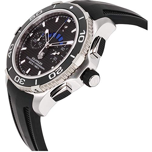 Tag Heuer Aquaracer Automatic Chronograph Black Dial Black Rubber Mens Watch CAK211A.FT80192