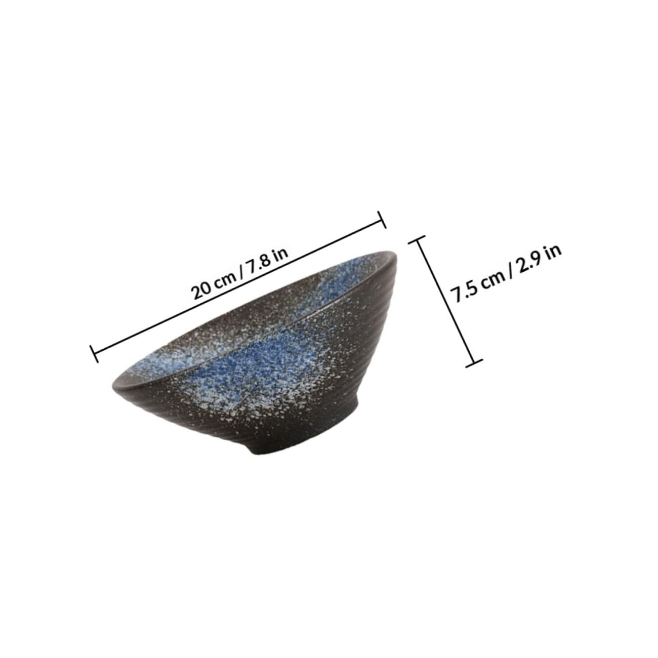 Alipis Bol Japonais Céramique Bleu Glacé Bol à Ramen Polyvalent pour Soupe Nouilles et Salade Vaisselle Maison et Restaurant