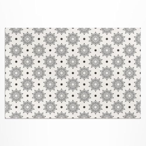 Tapis du sol vinyle 100x150 cm motifs mandalas imperméable pour balcon