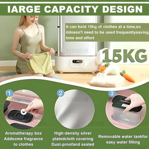 Plancha de ropa vertical de 900W que seca y desodoriza prendas 4