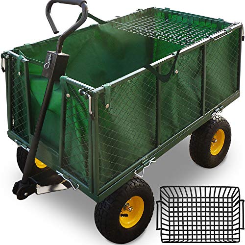 Generic * s Garden Trailer Cart Garden T Log Waste Spacious Garden Spacious Garden Trolley Waste T Tipping Dump Truck g Dump Truck Wagon Outdoor pping Dump Truck