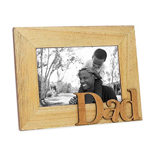 Isaac Jacobs Natural Wood Sentiments Dad Picture Frame, 4x6 inch