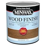 Minwax® Wood Finish® Water-Based Semi-Transparent Color Stain, Dark Walnut, 1 Quart