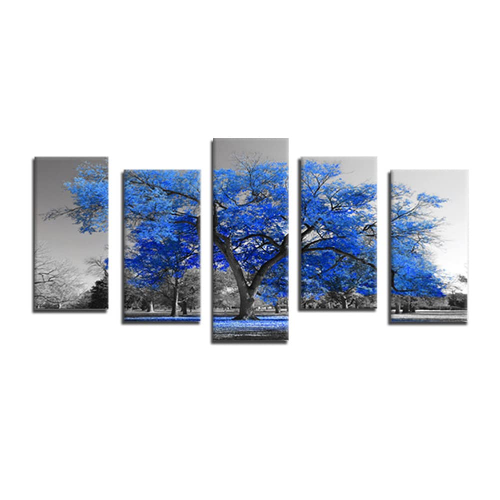 Kits forage complète diamant peinture arbre bleu grand format mosaïque broderie diamant DIY