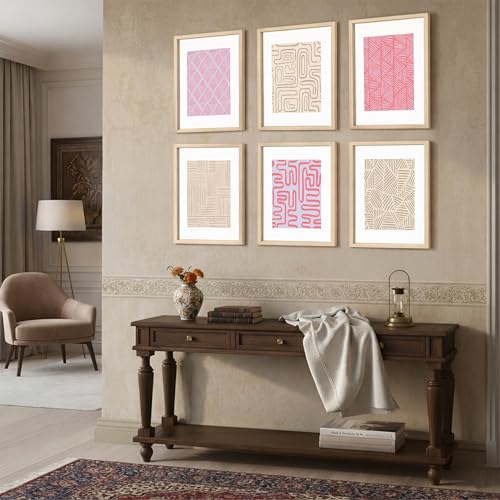 Image of NoWorries Wall decor Paintings for living room - Premium Modern art Wall Poster Paintings for Home Decoration (Pattern-Minimal art) Set of 6 (13x17 inches, ART ATTACK-8)