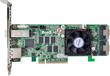 Areca ARC-1886-4x12i 16-Port PCIe Gen 4.0 Tri-Mode RAID Adapter for RAID 0/1/3/5/6/10/30/50/60 Single Disk JBOD