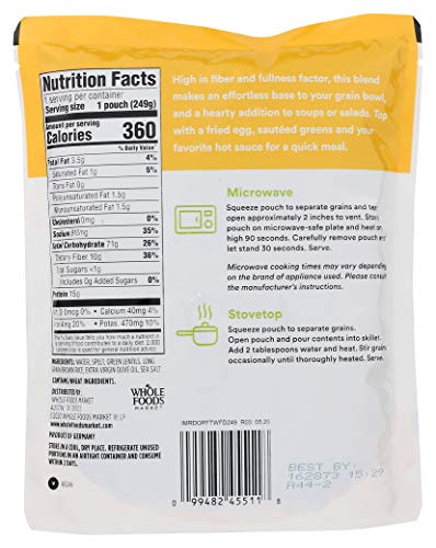 Image of 365 by Whole Foods Market, Spelt Green Lentils & Brown Rice, 8.8 Ounce (Pack of 4)