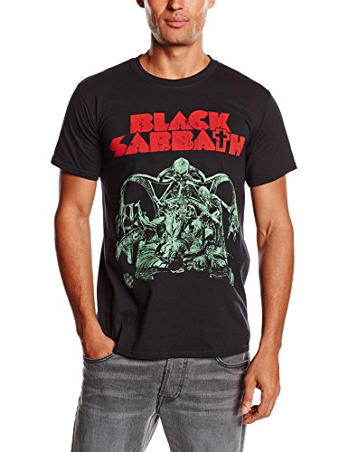 Black Sabbath Bloody Sabbath Cutout Camiseta Manga Corta, Negro, XL para Hombre