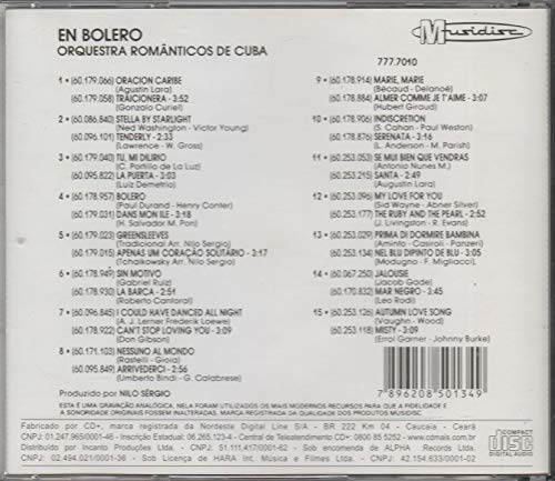 Orquestra Românticos De Cuba - Cd En Bolero - 1972
