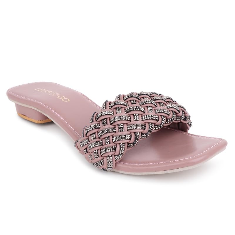LEGS GO Stylish work Straps flats Fancy Sandal for Women and Girls | Casual and Ethnic | Pink | Size - 4 (B0CHM97G6H) Amazon Price History, Amazon Price Tracker