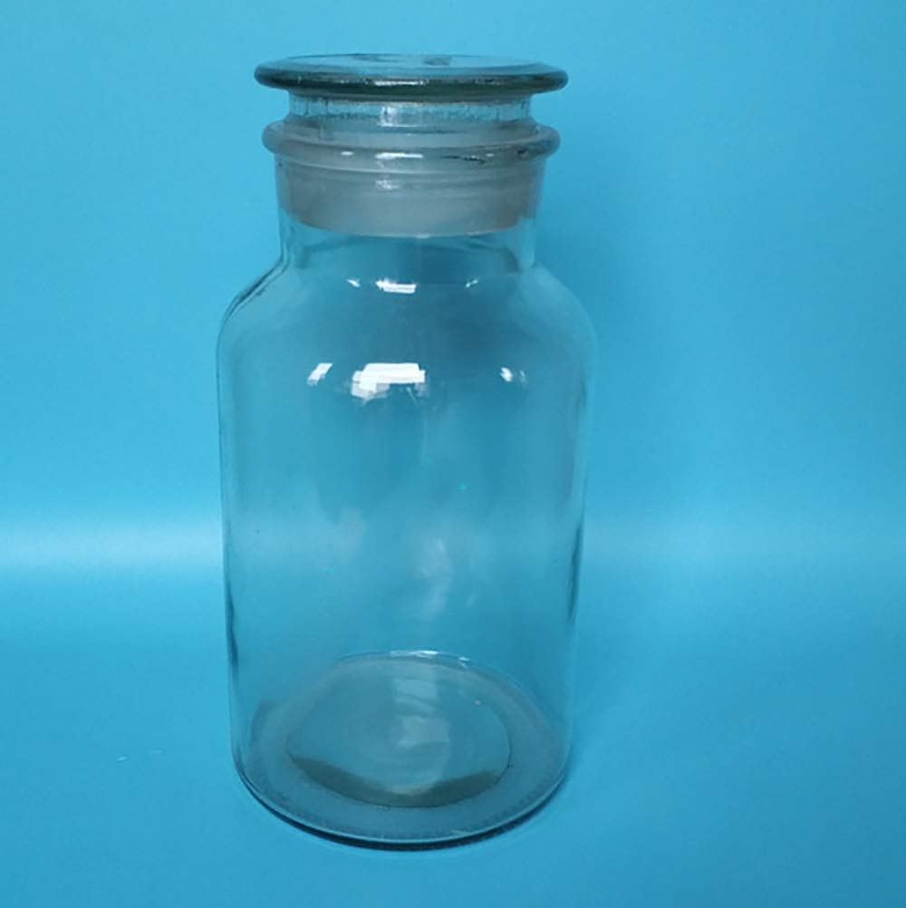 Reagenzien-Aufbewahrungsflaschen aus klarem mit breiter Öffnung – 30 ml bis 20 l – ideal for den Einsatz im Labor mit geschliffenem Glasstopfen(2500ml)