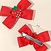 Strawberry Snap Clips Baby Girls Fruit Hair Bow Clips Strawberry Hair Ring Tie BBW24 (Set-C)