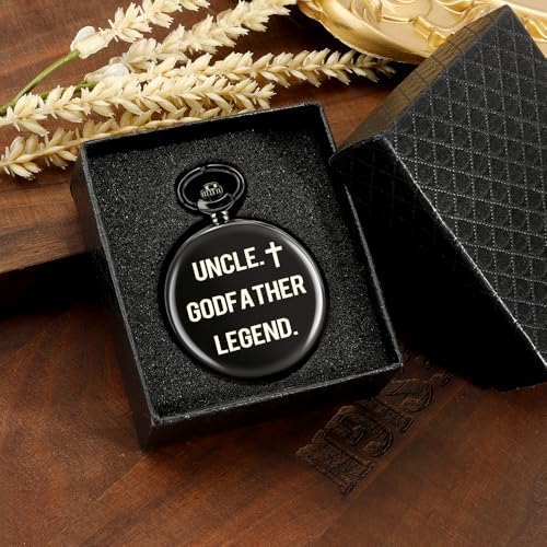 Image of Uncle Gifts for Fathers Day Birthday Retirement Xmas Valentines Day Gifts for Uncle Godfather Engraved Pocket Watches