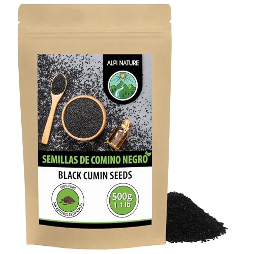 Alpi Nature Comino Negro Semillas 500g, Semillas de Comino Negro para Cocinar y Hornear