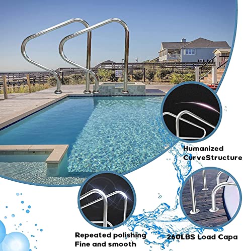 Barandales para piscina acero inoxidable 304 set 2 piezas miniatura 2