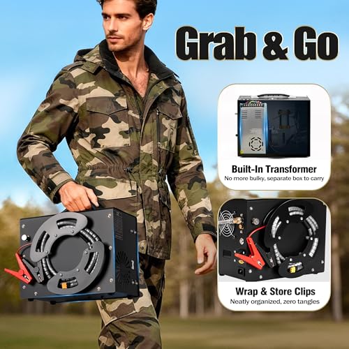 Image of TUXING PCP Air Compressor, Max 4500 PSI, Dual Power Car 12V DC or Home 110V AC, Fast Fill for Air Rifle or Paintball Tank, Built-in Cooling Fan, Portable Pcp Pump (BLACK)