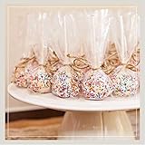 100 CAKE POP BAGS 4W'x2D'x8H' Bottom Gusseted Clear Poly Favor - For Large Size Cake Pops