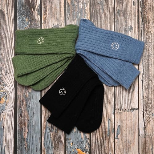Image of Merino Wool Socks For Women, Set in Gift Craft Box Ribbed Design, Soft, Breathable, Winter Socks for Hiking, Comfort, Durable
