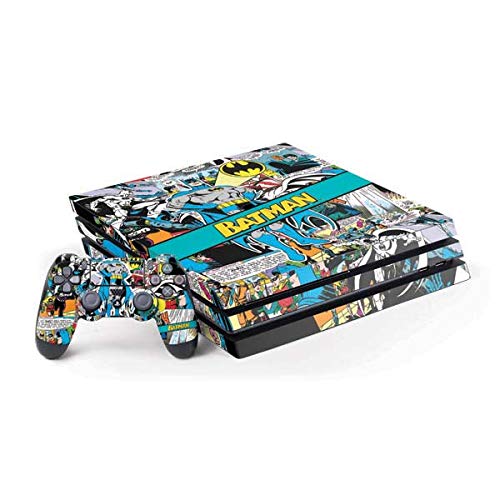 Skinit Decal Gaming Skin Compatible with PS4 Pro Console and Controller Bundle - Officially Licensed Warner Bros Batman Comic Book Design Skinit Decal Gaming Skin Compatible with PS4 Pro Console and Controller Bundle - Officially Licensed Warner Bros Batman Comic Book Design