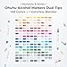 Ohuhu Alcohol Markers Brush Tip: 168-Color Double Tipped Art Marker Set for Artist Adults Coloring Illustrations -Honolulu B -Brush & Fine -Refillable