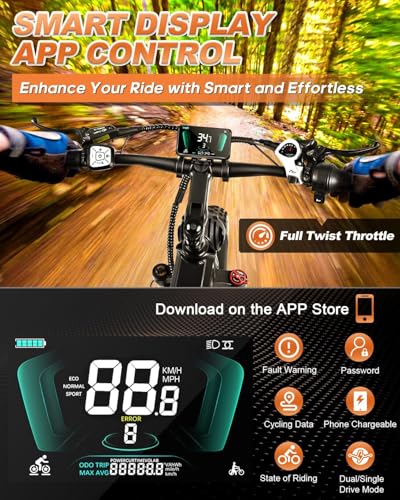 Image of Wallke Used 48V 22Ah Electric Bike for Adult, 2800W Peak Dual Motor, Long Range 32-35MPH, 26 inchx4 inch Fat Tire Disc Brake, All-Terrain Offroad Cit E-Bike, Full Suspension, Mountain Ebike, UL2849 Cerfied