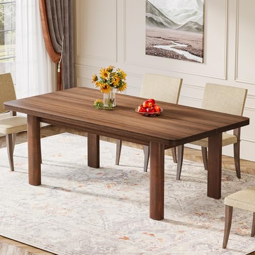 Tribesigns-Farmhouse-Dining-Table-for-4-6-People-63-Inch-Wood-Kitchen-Table-with-Solid-Wood-Legs-Rectangular-Dinner-Table-for-Dining-Room-Kitchen-Living-Room Tribesigns Farmhouse Dining Table for 4 6 People 63 Inch Wood Kitchen Table with Solid Wood Legs Rectangular Dinner Table for Dining Room Kitchen Living Room