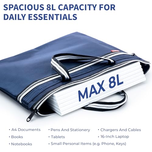 Bolsa de archivos impermeable M&G de bolsillo grande y doble capa 3