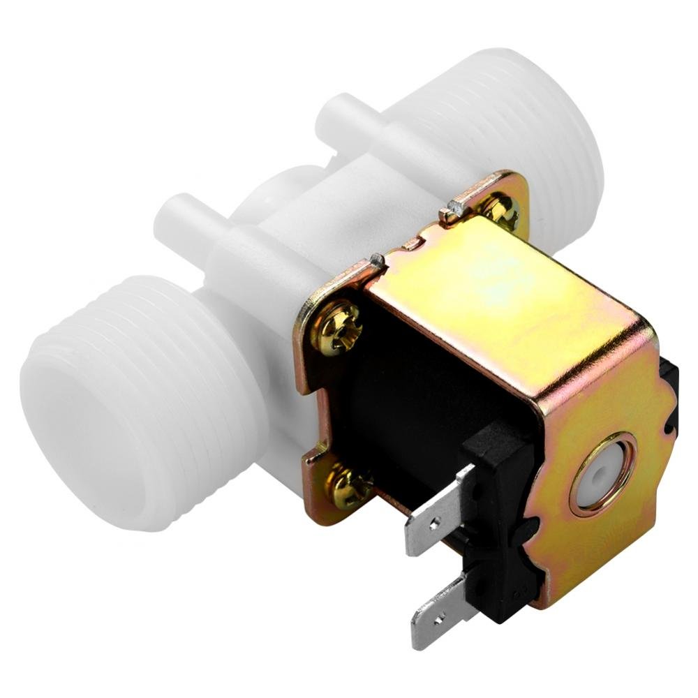 Vanne d'entrée d'eau N/C, DC 12 V DN20 G3/4 électrovanne magnétique électrique vanne électromagnétique en plastique normalement fermée interrupteur d'entrée d'eau