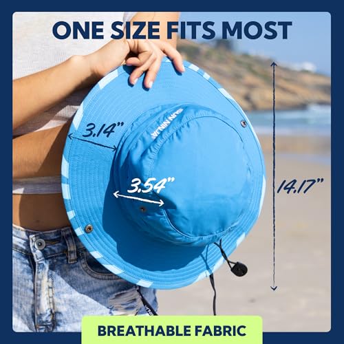 Image of SUN NINJA Bucket Hat for Men & Women, Cooling with Adjustable Strap, Wide Brim, UPF UV 50+ Protection, Foldable for Outdoors
