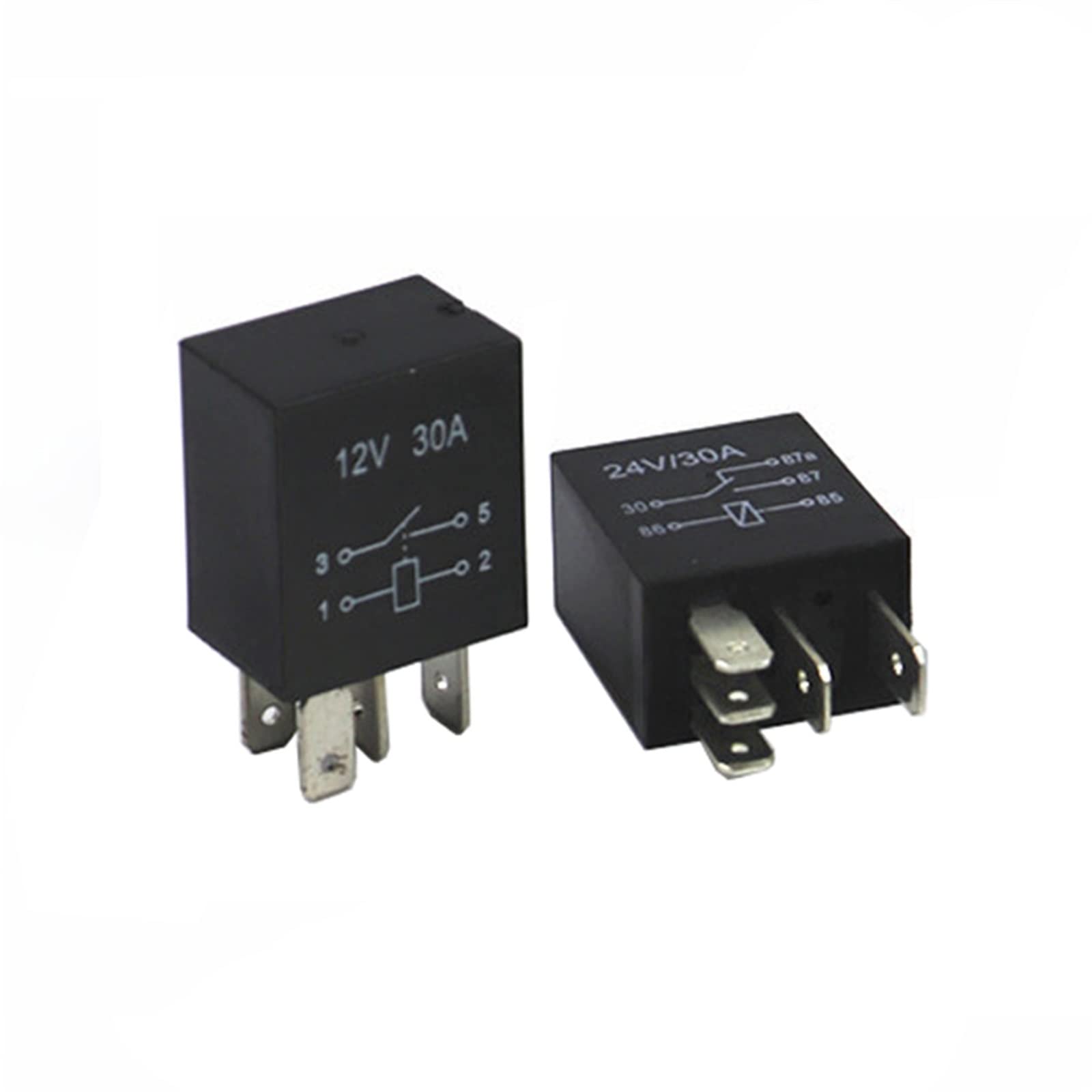 AQHYEBNSR 5 PCS 4 Pin/5 Pin 30A 12V/24V Violet Series 4-pin/5-pin Automotive Relay(12v,5 PCS 4 Pin)