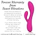 Sweet Vibrations The Perfect Match - Flexible Rabbit Vibrator Sex Toy with 10 Powerful Settings for Women & Couples, Waterproof, Rechargeable, Quiet, Vibrating Wand for her Pleasure