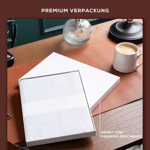 Beechmore Books Notizbuch liniert - XL A4, Braun I Premium Hardcover Journal Buch aus veganem Leder, 120gsm creme Papier, Geschenkbox, für Schriftsteller, Journalisten, Meetings & Studenten